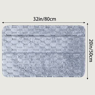 1Pcs Fluffy Shag Bathroom Mat Soft Absorbent Non-Slip Backing Quick Dry Bath Rugs Home Gifts 16"x24"