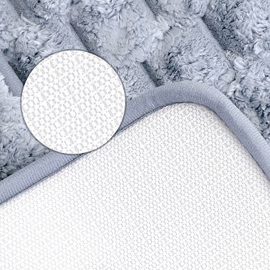 1Pcs Fluffy Shag Bathroom Mat Soft Absorbent Non-Slip Backing Quick Dry Bath Rugs Home Gifts 16"x24"