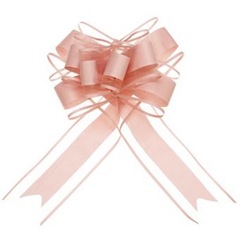 20 pc 9" Pull Bow Gift Wrapping Big Organza Bows Ribbon Dusty Pink for Wedding Baskets Presents