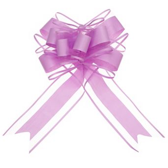20 pc 9" Pull Bow Gift Wrapping Big Organza Bows Ribbon Dusty Pink for Wedding Baskets Presents