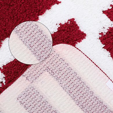 1Pcs Geometric Patterns Bathroom Rugs, Soft and Absorbent Bath Mat, Shaggy Bath Carpet, 20"x32"