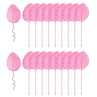 Artificial Leaves with Stems, 20 Pack Fake Leaves Silk Faux Leaf for DIY Home Wedding Decoration