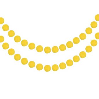 2 pc Felt Ball Garland Pom Pom Garland Handing Balls 7.55 Feet Long 20 Balls for Party Decoration
