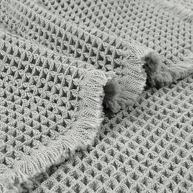 1 Pcs Waffle Tassels Bathroom Mat Soft Absorbent Laundry Room Thick Bath Rugs Bohemia Home Gifts