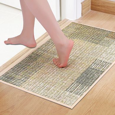 1Pcs Luxury Bath Floor Mats, Absorbent Bath Rugs, Rubber Backing, Bath Mat for Shower 20"x32"