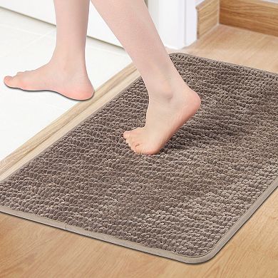 1Pcs Rubber Backing Non Slip Quick Dry Bath Mat, Absorbent Bath Carpet Bath Rug 20"x32"