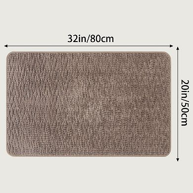 1Pcs Rubber Backing Non Slip Quick Dry Bath Mat, Absorbent Bath Carpet Bath Rug 20"x32"