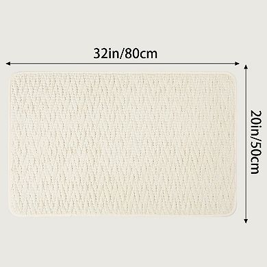 1 Pcs Rubber Backing Non Slip Quick Dry Bath Mat, Absorbent Bath Carpet Bath Rug 16"x24"
