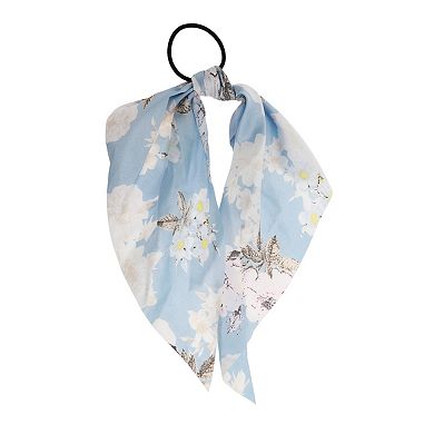 Peony Triangle Ribbon Hair Elastic Band 1 Pc