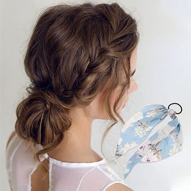 Peony Triangle Ribbon Hair Elastic Band 1 Pc