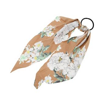 Peony Triangle Ribbon Hair Elastic Band 1 pc