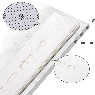 1Pc Funny Letters Bath Rugs for Bathroom, Non Slip Bath Mats, Floor Mat Carpet for Tub, Sink 20"x32"