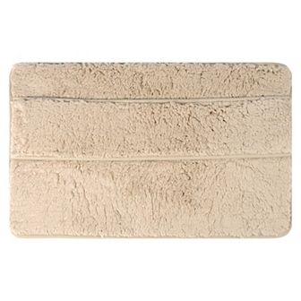 1 pc Plush Shaggy Bathroom Rugs Mat, Absorbent Bath Rugs, Non-Slip Bath Carpet 16"x24"