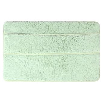 1 pc Plush Shaggy Bathroom Rugs Mat, Absorbent Bath Rugs, Non-Slip Bath Carpet 16"x24"
