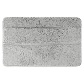 1 pc Plush Shaggy Bathroom Rugs Mat, Absorbent Bath Rugs, Non-Slip Bath Carpet 16"x24"
