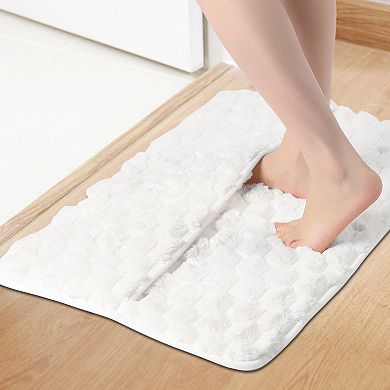 1Pcs Fluffy Shag Bathroom Mat Soft Absorbent Non-Slip Backing Quick Dry Bath Rugs Home Gifts 20"x32"