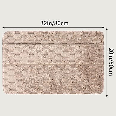 1Pcs Fluffy Shag Bathroom Mat Soft Absorbent Non-Slip Backing Quick Dry Bath Rugs Home Gifts 20"x32"