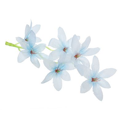 7 Inch Artificial Orchid Flower, 16 Pcs Floating Candles Simulation Flower Cylinder Vase Fillers