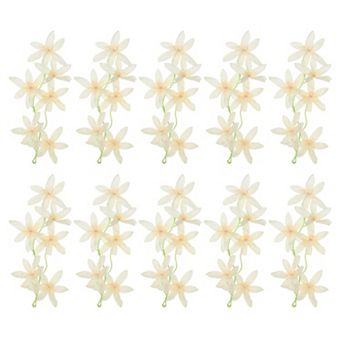 7 Inch Artificial Orchid Flower, 16 pc Floating Candles Simulation Flower Cylinder Vase Fillers