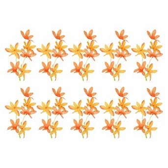 7 Inch Artificial Orchid Flower, 16 pc Floating Candles Simulation Flower Cylinder Vase Fillers