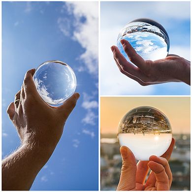 70mm/2.8" Crystal Ball, K9 Crystal Ball Decorative Ball with Gift Box for Decoration, Clear