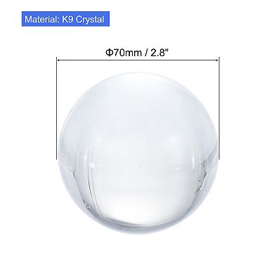 70mm/2.8" Crystal Ball, K9 Crystal Ball Decorative Ball with Gift Box for Decoration, Clear