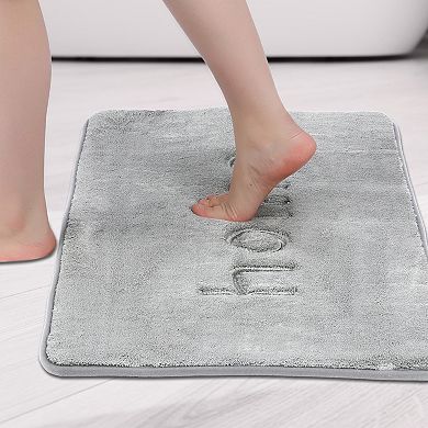 1 Pcs Funny Letters Bath Rugs for Bathroom, Absorbent Non Slip Bath Mats for Tub 16" x 24"