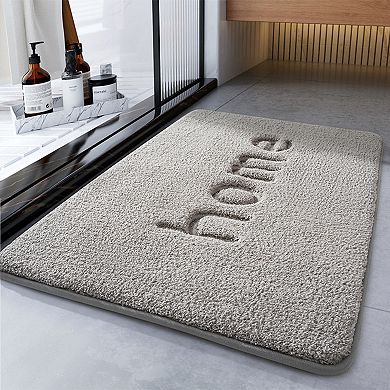 1 Pcs Funny Letters Bath Rugs for Bathroom, Absorbent Non Slip Bath Mats for Tub 16" x 24"