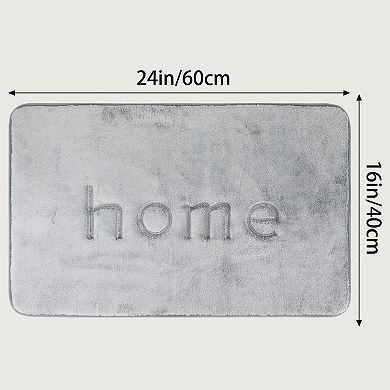 1 Pcs Funny Letters Bath Rugs for Bathroom, Absorbent Non Slip Bath Mats for Tub 16" x 24"