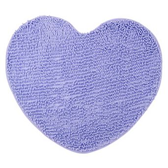 1 pc Heart Shaped Bath Rugs Shaggy Bath Mats Non-Slip Plush Bath Carpet for Shower, Bedroom, 28"x32"