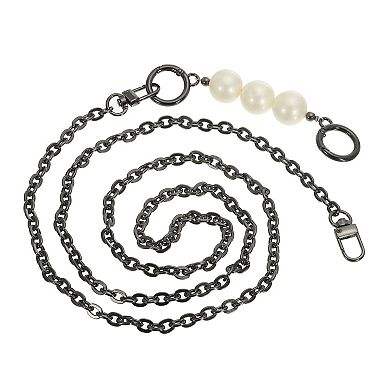 Imitation Pearl Bead Purse Chain Strap 51", Handbag Clutch Replacement for DIY Wallet