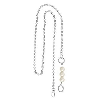 Imitation Pearl Bead Purse Chain Strap 51", Handbag Clutch Replacement for DIY Wallet