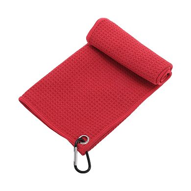 Absorbent Waffle Pattern Golf Towel 15.75"x15.75" 1 Pc