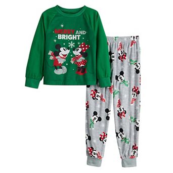 Kids 4-12 Jammies For Your Families® Disney's Mickey & Minnie Mouse Merry And Bright Pajama Top & Pajama Bottoms Set
