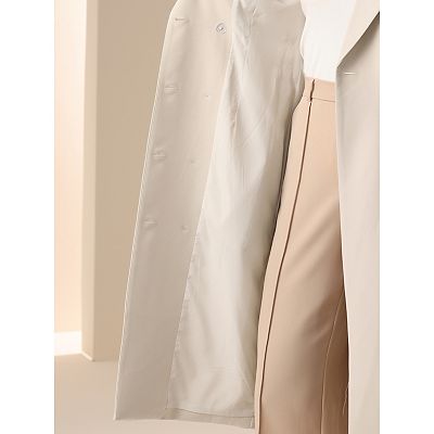 Sleeveless Blazer Dress for Women's Notched Lapel Double Breasted Belted  Work Office Blazer