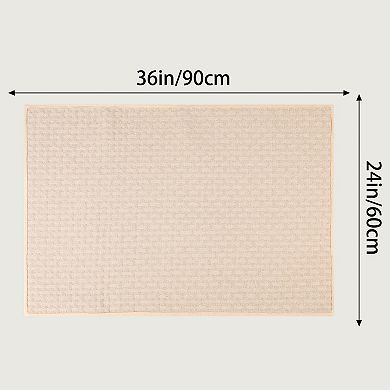 1 Pcs Weaving Pattern Bathroom Rugs Non Slip, Soft Absorbent Thick Bath Mat, Quick Dry Shower Mats