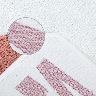 1Pcs Cute Letter Pattern Bathroom Rugs, Bath Floor Mat, Bath Mats for Sink, Tub and Shower 20"x32"