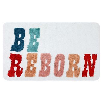 1 pc Cute Letter Pattern Bathroom Rugs, Bath Floor Mat, Bath Mats for Sink, Tub and Shower 20"x32"