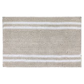 1 pc Striped Bathroom Rugs, Soft and Absorbent Fluffy Bath Rug, Bathroom Floor Mat, 16" x 24"
