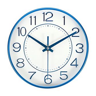 8 Inch Wall Clock, Battery Operated Silent Non-Ticking Round Modern Wall Clock for Office Decor