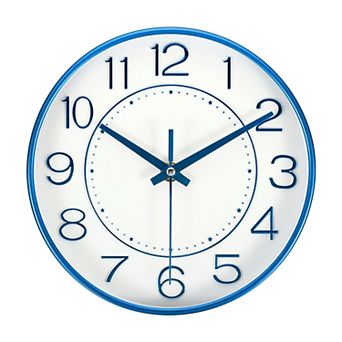 8 Inch Wall Clock, Battery Operated Silent Non-Ticking Round Modern Wall Clock for Office Decor