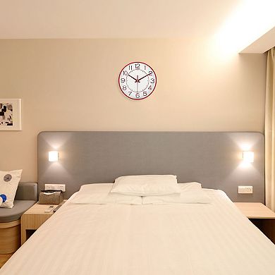 8 Inch Wall Clock, Battery Operated Silent Non-Ticking Round Modern Wall Clock for Office Decor