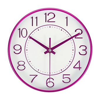 8 Inch Wall Clock, Battery Operated Silent Non-Ticking Round Modern Wall Clock for Office Decor