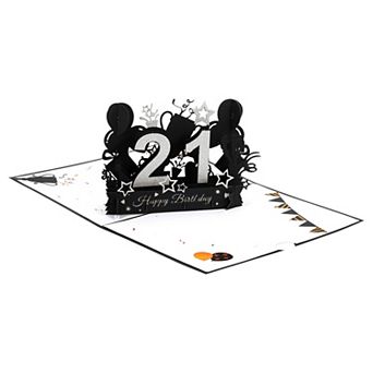 Birthday Card, Pop-Out 3D Birthday Card with Greeting Card and Envelope for Women Gift Friend