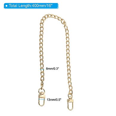 Purse Chain Strap 16", Extender Chain Strap Accessories with Metal Buckles for DIY Purse