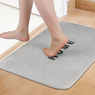 1Pcs Letter Boho Bathroom Rugs, Absorbent Non Slip Bath Mats, Bath Floor Mat for Sink 20"x32"