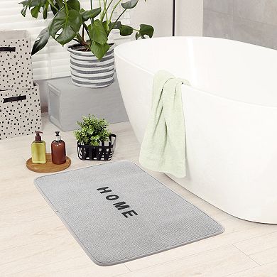1Pcs Letter Boho Bathroom Rugs, Absorbent Non Slip Bath Mats, Bath Floor Mat for Sink 20"x32"