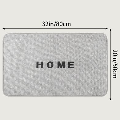 1Pcs Letter Boho Bathroom Rugs, Absorbent Non Slip Bath Mats, Bath Floor Mat for Sink 20"x32"