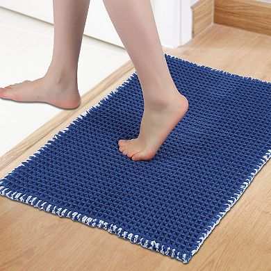 1 Pcs Waffle Bathroom Mat Soft Absorbent Laundry Room Thick Bath Rugs Bohemia 18" x 26"