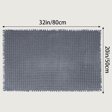 1 Pcs Waffle Bathroom Mat Soft Absorbent Laundry Room Thick Bath Rugs Bohemia 18" x 26"